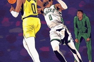 鲸鱼体育-赛季交手8比3雄鹿！步行者完成黑六挺进次轮